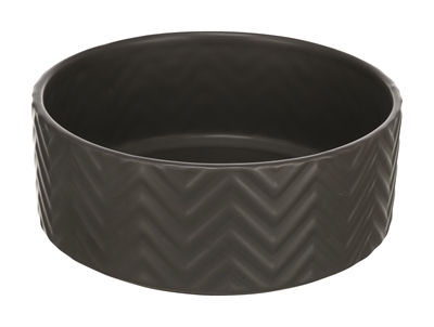 Trixie Voerbak / Drinkbak Wave Keramiek Grijs 13 cm 400 ml