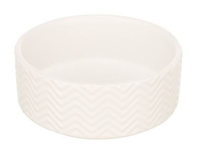 Trixie Voerbak / Drinkbak Wave Keramiek Wit 13 cm 400 ml