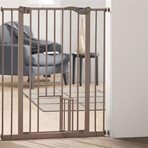Savic Dog Barrier Afsluithek Met Kleine Deur Grijs 74-84x107 cm