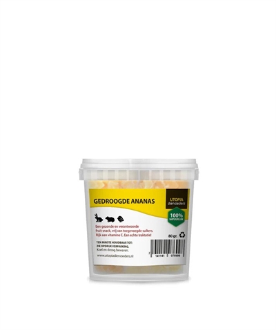 Utopia Gedroogde Ananas 80 gr
