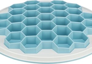 Trixie Slowfeeding Plaathive Kunststof / TPR / Tpe Grijs / Blauw 30x30 cm