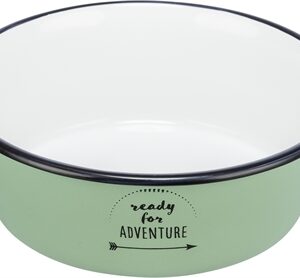 Trixie Voerbak Drinkbak Emaille / RVS Groen 12x12 cm 300 ml 4 st