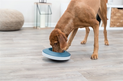 Trixie Slowfeeding Rocking Bowl Kunststof / TPR Grijs / Blauw 23x23 cm 500 ml