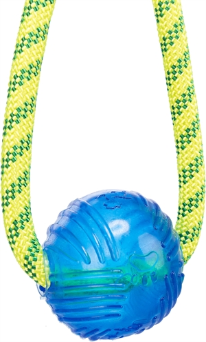 Trixie Aquatoy Touw Trekspeeltje Drijvend Polyester Geel / Groen 6x6x40 cm