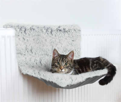 Trixie Radiator Hangmat Harvey Langhaar Pluche / Velours Wit Zwart 45x31x26 cm