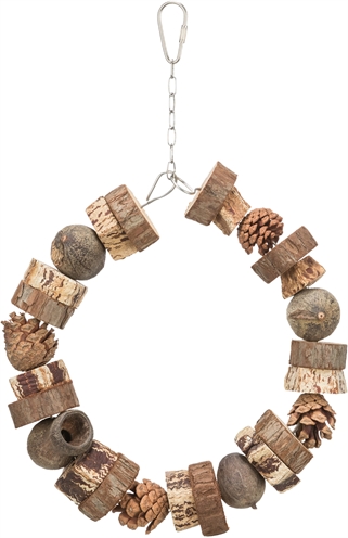 Trixie Ringschommel Hout / Dennenappels Naturel 18x18 cm