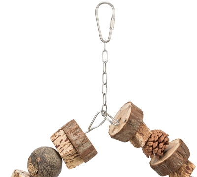 Trixie Ringschommel Hout / Dennenappels Naturel 18x18 cm