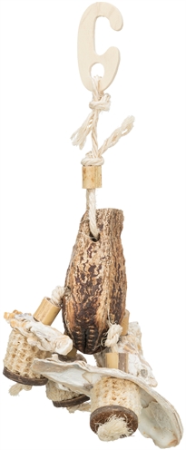Trixie Natuurspeelgoed Mahonie/Schelpen 26 cm 2 st