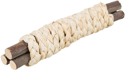 Trixie Houtensticksmetstro Naturel 15x3 cm 4 st