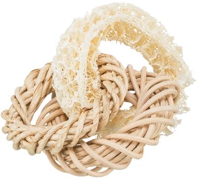 Trixie Luffaring Met Rotan-En Maisblad Ring Naturel 13x13 cm