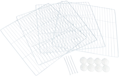 Trixie 4 Uitbreidingspanelen Voor 62460 Metaal Wit 35x35 cm