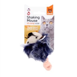 Fofos Shaking Muis Met Geluid Grijs 12x6x6 cm