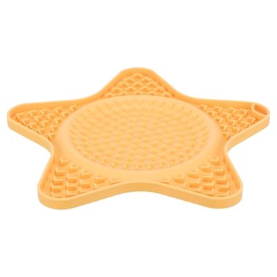 Trixie Lick'n'snack Mat Ster Siliconen Geel 23.5 cm