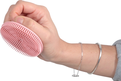 Zolux Anah Borstel Rond Rubber Roze 7.5x7.5x3 cm