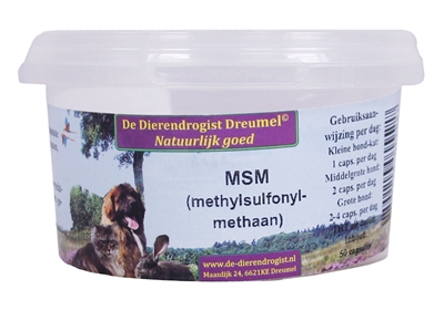 Dierendrogist Msm Capsules 50 st