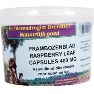 Dierendrogist Frambozenblad Capsules 400 mg 100 st
