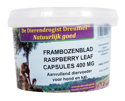 Dierendrogist Frambozenblad Capsules 400 mg 100 st