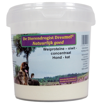 Dierendrogist Weiproteine Concentraat Hond / Kat 400 gr