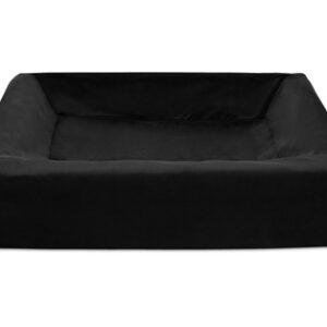 Bia Bed Royal Fluweel Hoes Hondenmand Zwart Bia-3 70x60x15 cm
