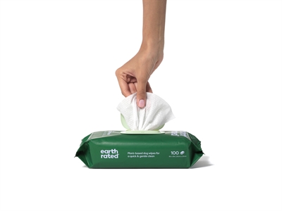 Earth Rated Dog Wipes Lavendel Composteerbaar 20.5x20.5 cm 100 st