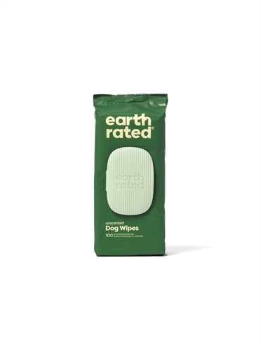 Earth Rated Dog Wipes Geurloos Composteerbaar 20.5x20.5 cm 100 st