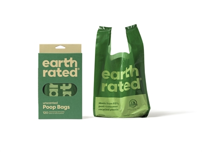 Earth Rated Poepzakjes Met Handvaten Geurloos Gerecycled 120 st