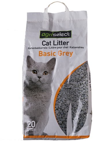 Agriselect Basic Grey Kattenbakvulling 20 ltr