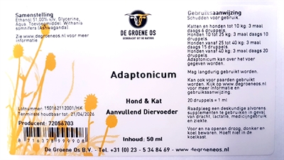 DE Groene Os Adaptonicum Hond / Kat 50 ml