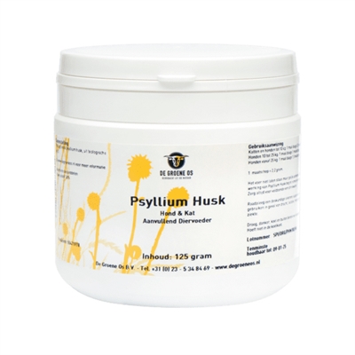 DE Groene Os Psyllium Husk Hond / Kat 125 gr