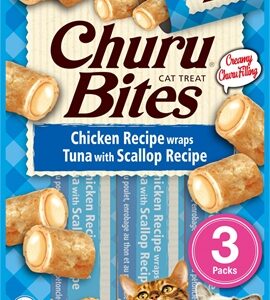 Inaba Churu Bites Cat Chicken Recipe Wraps Tuna With Scallop Recipe 3x10 gr