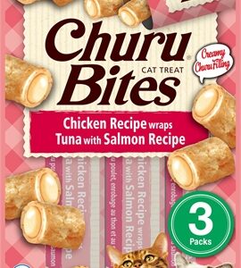 Inaba Churu Bites Cat Chicken Recipe Wraps Tuna With Salmon Recipe 3x10 gr