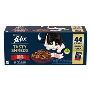 Felix Heerlijke Reepjes Farm Selectie Rund / Kip / Eend / Kalkoen 44x80 gr