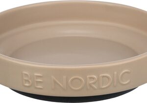Trixie BE Nordic Voerbak Kat Keramiek / Rubber Taupe 16 cm