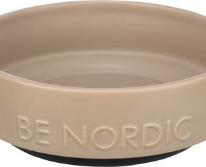 Trixie BE Nordic Voerbak Hond Keramiek / Rubber Taupe 16 cm 2 st