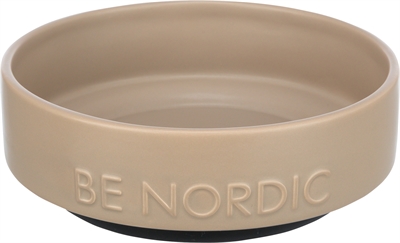 Trixie BE Nordic Voerbak Hond Keramiek / Rubber Taupe 16 cm 2 st