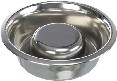 Trixie Voerbak Hond Slow Feeding RVS 17 cm