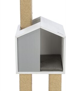 Trixie BE Nordic Krabpaal Jonte Grijs / Wit 38x38x115 cm