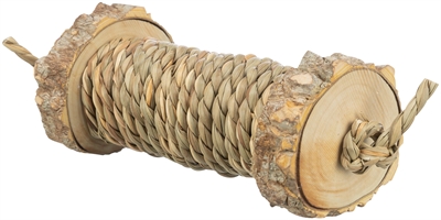 Trixie Speelrol Voor Knaagdieren Met Zeegras Van Hout 5x18 cm
