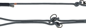 Trixie Soft Rope Hondenriem Verstelbaar Zwart / Grijs 200x1 cm