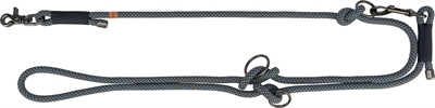 Trixie Soft Rope Hondenriem Verstelbaar Zwart / Grijs 200x1 cm