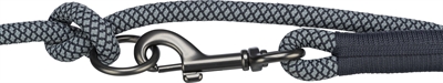 Trixie Soft Rope Hondenriem Verstelbaar Zwart / Grijs 200x1 cm