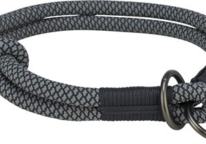 Trixie Halsband Hond Soft Half-Slip Zwart / Grijs 30x0.6 cm