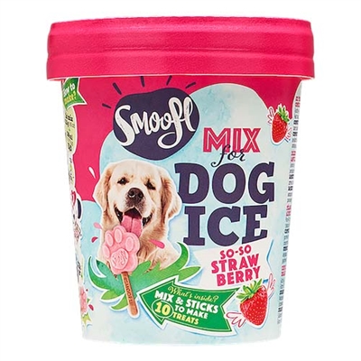 Smoofl Ijsmix Voor Honden Aardbei 160 gr