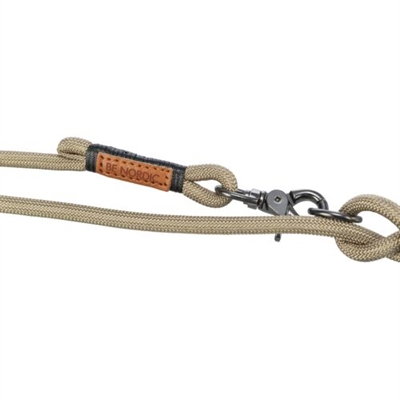 Trixie BE Nordic Hondenriem Verstelbaar Zand / Zwart 200x0.8 cm