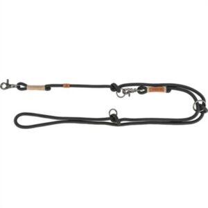 Trixie BE Nordic Hondenriem Verstelbaar Zwart / Zand 200x0.8 cm