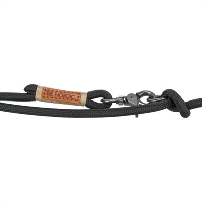 Trixie BE Nordic Hondenriem Verstelbaar Zwart / Zand 200x0.8 cm