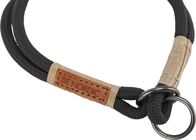 Trixie BE Nordic Halsband Hond Half-Slip Zwart / Zand 30x0.6 cm
