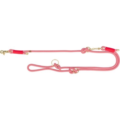 Trixie Soft Rope Hondenriem Verstelbaar Rood / Creme 200x1 cm