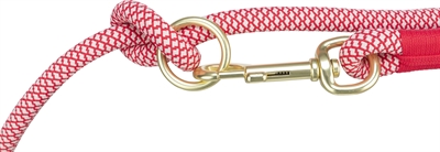 Trixie Soft Rope Hondenriem Verstelbaar Rood / Creme 200x1 cm