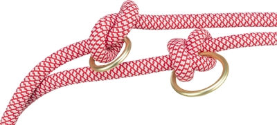 Trixie Soft Rope Hondenriem Verstelbaar Rood / Creme 200x1 cm